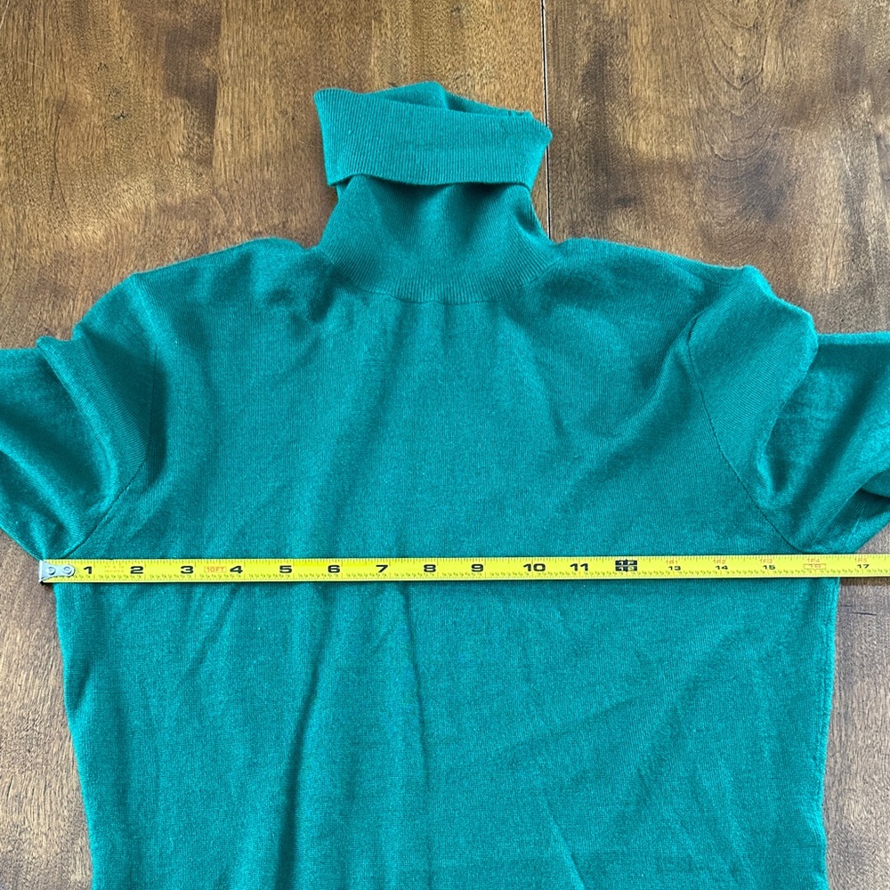 Ralph Lauren Black Label Green Cashmere Silk Turtleneck Sweater - Picture 8 of 9